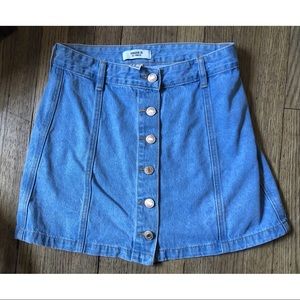 Forever 21 Jean button down skirt